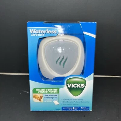 Vicks Waterless Tabletop Menthol Vaporizer + 5 Replacement Scent Pads Nightlight - Image 1 of 2
