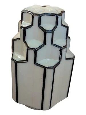 Lámpara de iluminación globo rascacielos modernista Kopp Art Deco de mediados de siglo Foto 1 de 4