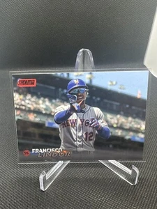 2023 Topps Stadium Club FRANCISCO LINDOR New Hork Mets Paralllel RED FOIL - Picture 1 of 2