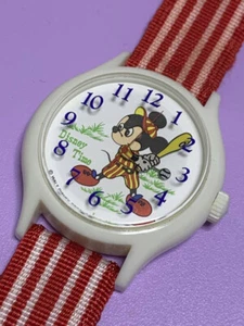 Disney Analog Manual Women Vintage Watch White Dial Red Band Japan - Picture 1 of 3