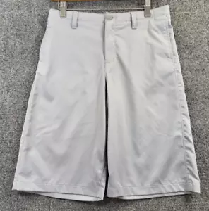 Under Armour Heat Gear Golf Short Boys 18/29x11 Gray Bermuda Style Loose Stretch - Picture 1 of 7