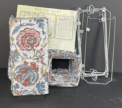 Juego de 10 sombras de linterna de papel acordeón Pottery Barn decoración floral para fiestas interiores Foto 1 de 4