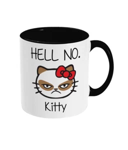 HELL N. Kitty - tazza ceramica 11 oz - divertente - sarcasmo - regalo - gatto - proprietario - Foto 1 di 3