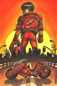 RARE Joan Vizcarra original acrylic painting AKIRA signed Certificate - Picture 1 of 1