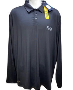 North 56.4 Men's Sz 3XLT (EU5XLT) Polo LS 3 Button Pullover Sweater Black    U13 - Picture 1 of 11