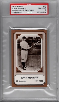 1975 FLEER #15 John McGraw PIONEERS OF BASEBALL PSA - Image 1 of 2