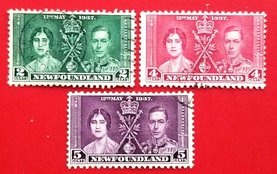 Canada Newfoundland #230-232 Coronation - Omnibus Issue Used - Image 1 of 1