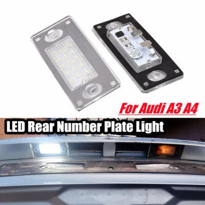 Luz de matrícula de parachoques trasero RS4 2000-2002 2 PIEZAS para Audi A4/S4 B5 1999-2001 RS4 2000-2002 Foto 1 de 4