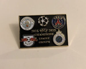 Manchester, Paris, Brugge, RB LEIPZI UEFA Champions League Group A Pin Badge 21 - Picture 1 of 2