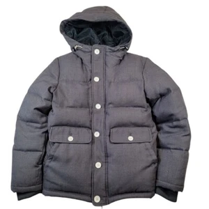 BEAMS Wool Blend Down Jacket Sz S (Japan Sizing) Gray Puffer Japanese Streetwear - Picture 1 of 14
