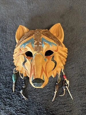 Tótem Colección Hamilton Máscara Ceremonial Espíritu de Fuerza Espíritus Sagrados Lobo Foto 1 de 4