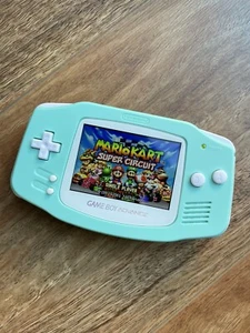 Nintendo Gameboy Advance GBA Game Boy AGB BACKLIT IPS V2 MINT WHITE - Picture 1 of 3