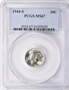 1944-S Mercury Dime PCGS MS-67 - Picture 1 of 2