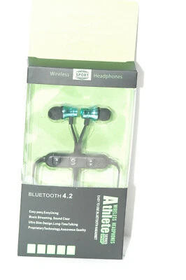 Athlete Wireless Bluetooth Headphones BLUE - Photo 1/2
