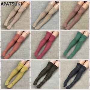 8pairs/lot Shiny Doll Stockings for Blythe Dolls Elastic Long Sock For 1:6 Doll