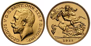 GREAT BRITAIN. George V 1911 AV Half-Sovereign. NGC PR63 S-4006; Fr.-405a - Picture 1 of 1