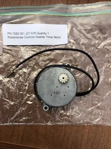 Robertshaw Controls Washer Timer Motor 7582-301 J27-576 - Picture 1 of 8