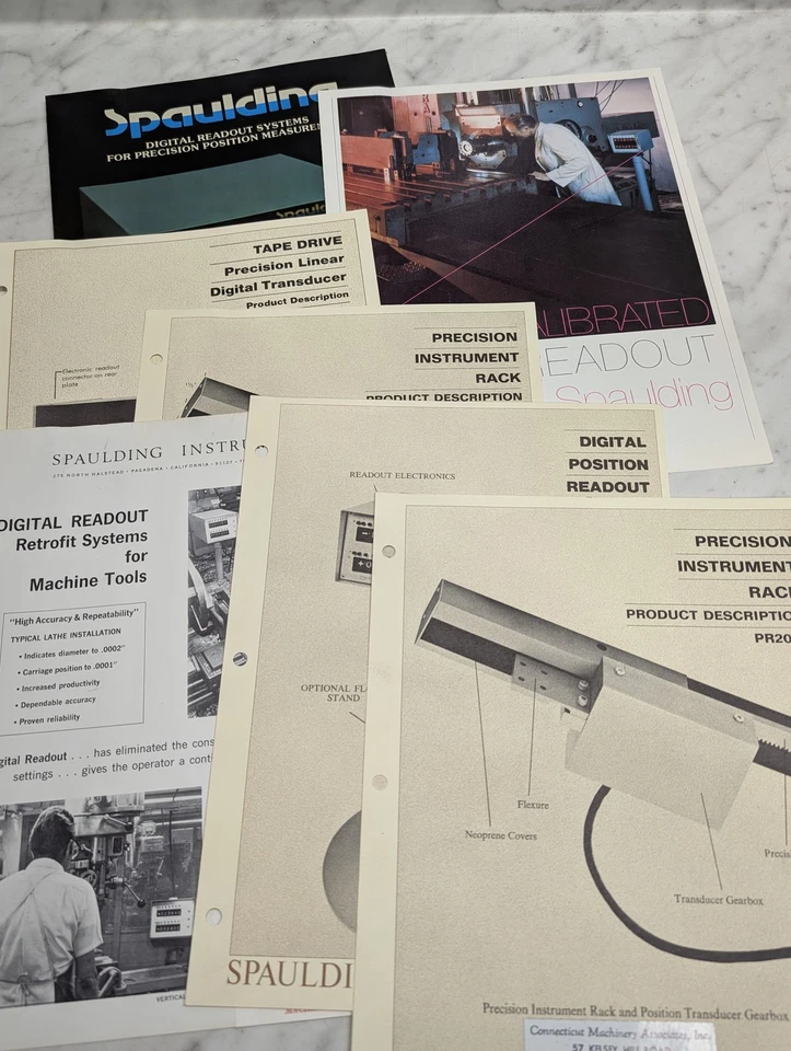 SPAULDING DIGITAL READOUT SYSTEMS POSITION MEASUREMENT SALES BROCHURES - Image 1 of 1