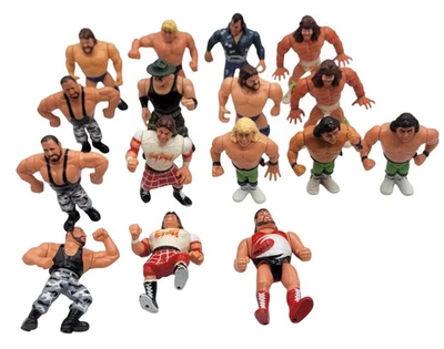 WWE Hasbro Titans Vintage Action Figures Lot Of 16 Wrestlers 1991 - Image 1 of 4