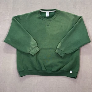 Vintage Russell Athletic Sweatshirt Herren XL Grün Fade Blank Pullover Fleece Y2K - Bild 1 von 14