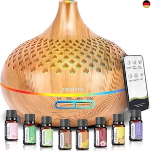 ZOVHYYA 500ML Aroma Diffuser Diffuser Ätherische Öle Mit 8 Ölen Ar - Bild 1 von 9