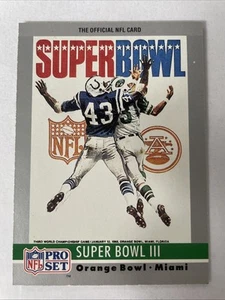 1990 Pro Set - Super Bowl Theme Art Super Bowl III #3 - Picture 1 of 2
