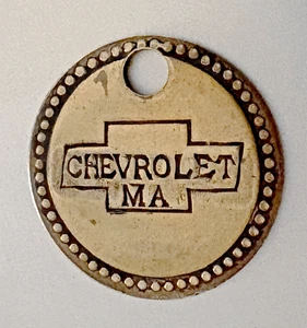 Vintage Werkzeug Check Messing Anhänger: Chevrolet Manufacturing Assembly - Bild 1 von 2