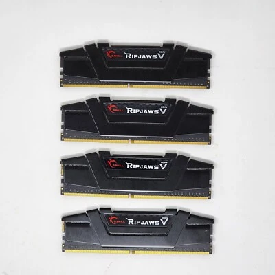 G.Skill Ripjaw V 4gbx4 3200 DDR4 ram good condition! 16gb total - Image 1 of 2