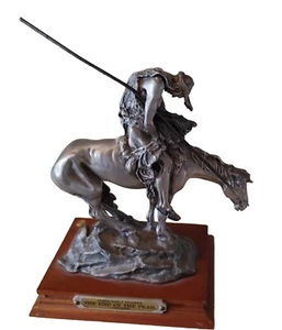 Escultura limitada de peltre fino James Eagle Frazier Chilmark The End Of The Trail  - Imagen 1 de 13