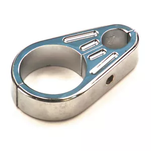 MCS Chrome Slotted Single Throttle Cable Clamp 1" Frame / Handlebar BC38041 - Picture 1 of 2
