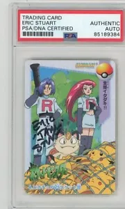 PSA Signed Eric Stuart Team Rocket #4 Carddass Anime Collection Bandai Japanese - Picture 1 of 2