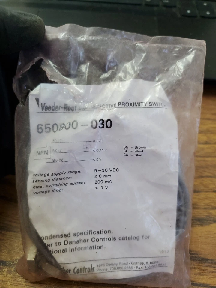 Veeder-Root 650800-030 Inductive Proximity Switch 5-30VDC 200mA (TA2MS) - Image 1 of 3