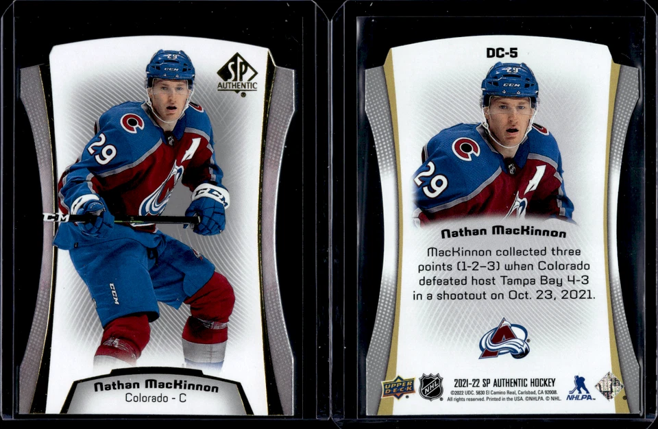 2021-22 Upper Deck SP Authentic Die-Cuts #DC-5 Nathan MacKinnon - Image 1 of 1