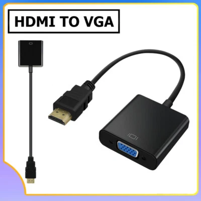 HDMI Male to VGA Female Video Converter Adapter Cable For PC 1080p HDTV Monitor - Image 1 of 4