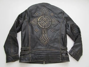Mens Large Affliction Black Premium Limited Edition leather jacket - Picture 1 of 10