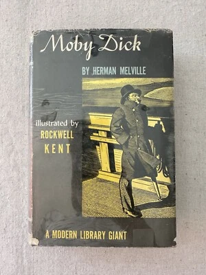 Vtg 1930 Moby Dick Book Herman Melville Classic Rockwell Kent Sea Story Novel Foto 1 de 4