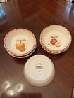 PIER 1 ONE IMPORTS PUMPKIN AND APPLE PIE DISH BOWLS-SET OF 5