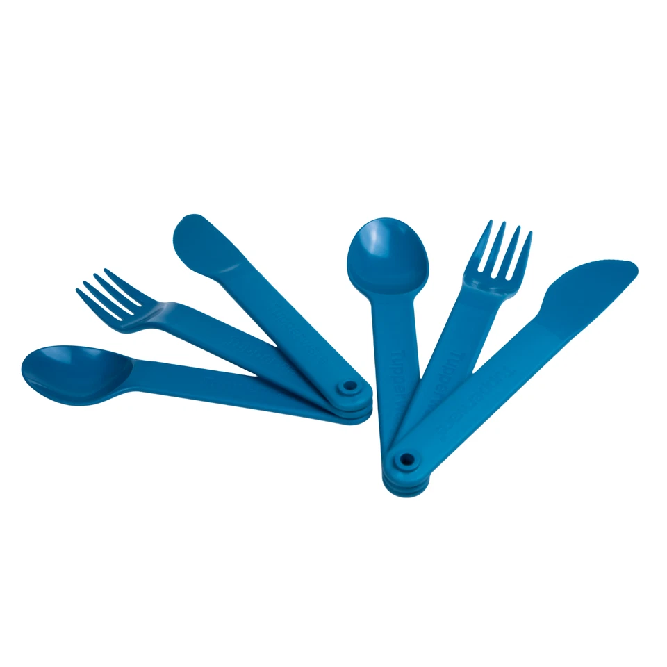 TUPPERWARE Picknick Besteck to go, für unterwegs Besteck türkis 3er Set (2) NEU - Bild 1 von 1