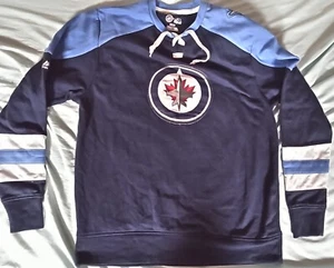 Winnipeg Jets NHL Majestic Long Sleeve pull over top Size Medium! NICE! RARE!  - Picture 1 of 12