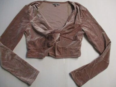 Womens charlotte russe pink long sleeve blouse sz m - Image 1 of 4