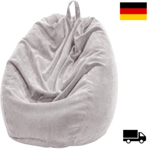 Sitzsack & Stofftier - Bezug, 110x89cm, Hellgrau - Bild 1 von 7