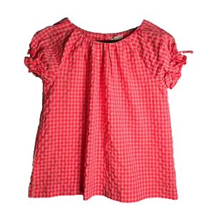 Crew Cuts Bright Gingham Plaid Blouse Kids 12 - Picture 1 of 7