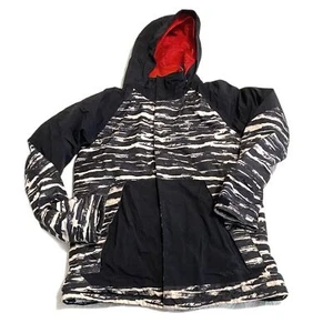 Burton size XL Dryride Dhaka Black White and Red Snow Jacket Coat - Picture 1 of 9