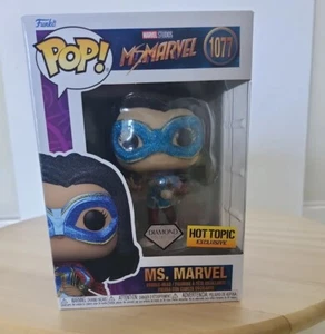 Funko Marvel Ms. Marvel #1077  1Diamond Collection Pop! HT + Protector New - Picture 1 of 7