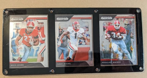 GEORGIA BULLDOGS 3 CARD PLAQUE NICK CHUBB SONY MICHEL HERSCHEL WALKER Cover