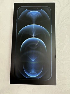 Apple iPhone 12 Pro Max Pacific Blue 128 GB *EMPTY BOX ONLY* Sim Ejector Sticker - Picture 1 of 6