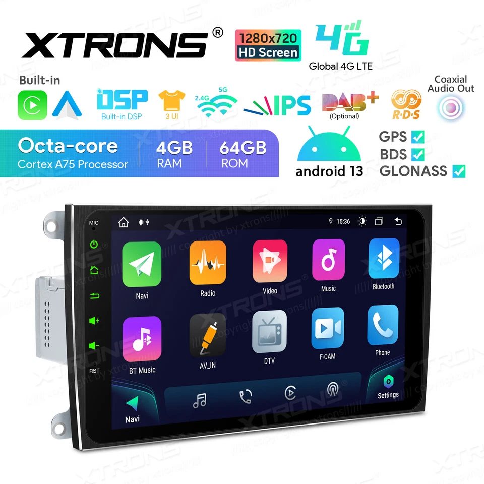 XTRONS IA92CYPLS Autoradio GPS Porsche Cayenne Android 13 Wifi 4G Carplay Auto