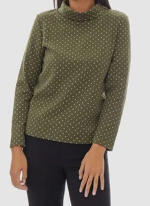 $70 Jones New York Women's Green Polka Dot Long Sleeve Blouse Tunic Top Size XL - Picture 1 of 2