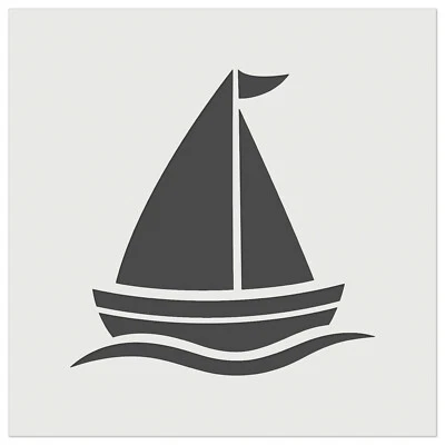 Многоразовый трафарет для рукоделия сделай сам настенное печенье парусная лодка - Изображение 1 из 4