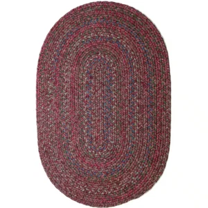 Winslow Burgundy Red Multicolored 2 Ft. X 3 Ft. Oval Indoor/Outdoor Braided Area - Picture 1 of 5
